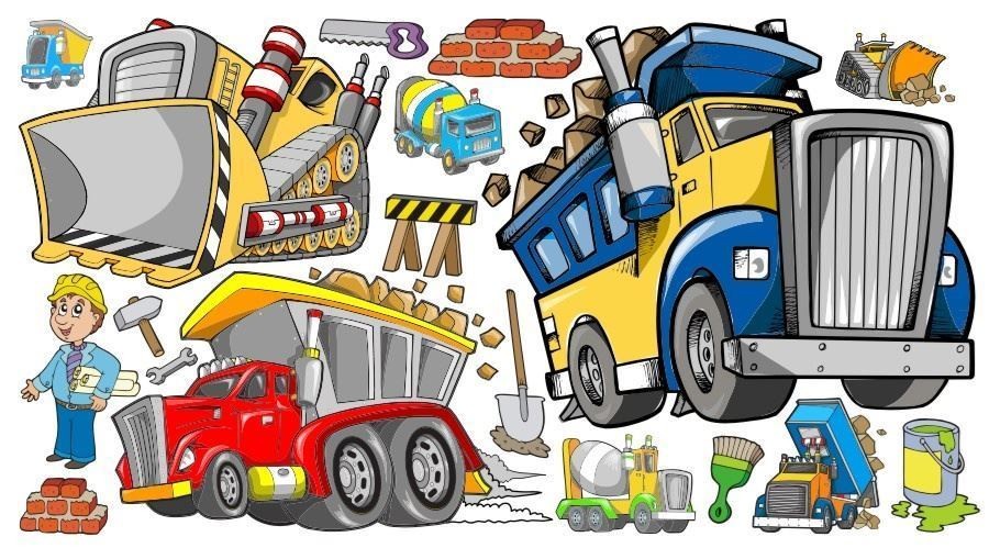 Stavitelé samolepka na zeď