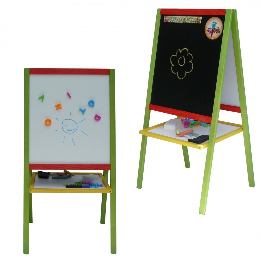 Dětská magnetická tabule 2v1 barevná - výška 88 cm