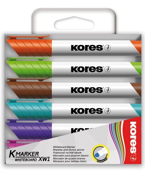 Popisovač Kores na bílé tabule sada 6ks