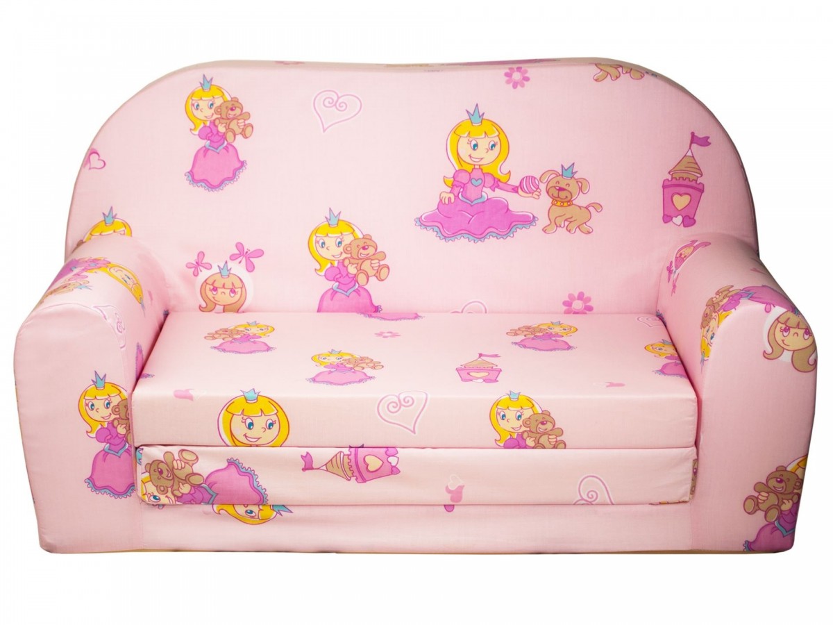 Rozkládací dětská mini pohovka Princezna