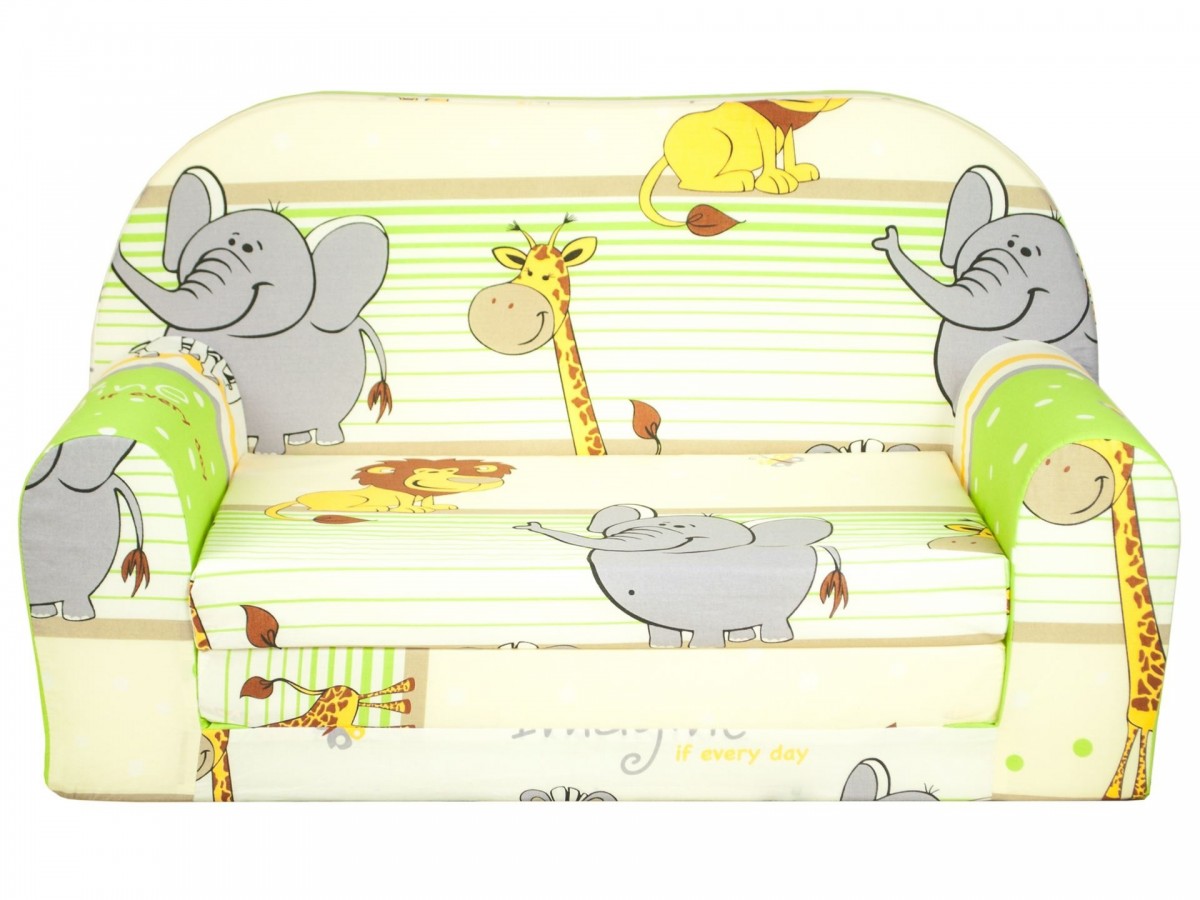 Rozkládací dětská mini pohovka ZOO