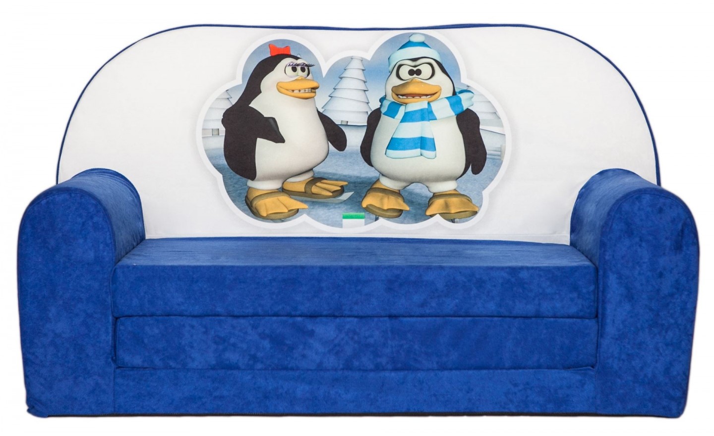 Rozkládací dětská mini pohovka Tučňáci