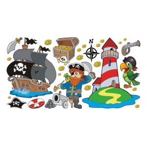 Piráti samolepka na zeď