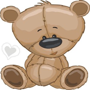 Sladký medvídek samolepka na zeď