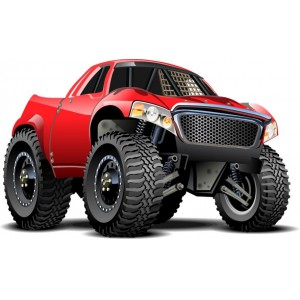 Terenní auto samolepka na zeď