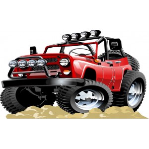 Terenní auto UAZ samolepka na zeď