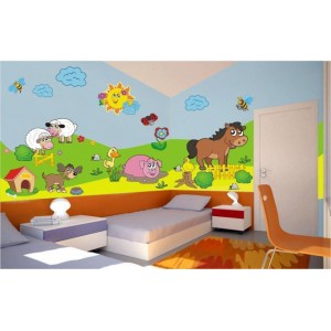 Veselá farma samolepka na zeď
