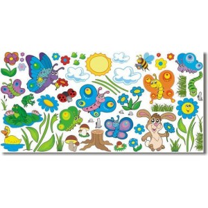 Veselá louka samolepka na zeď