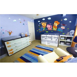 Veselý vláček samolepka na zeď