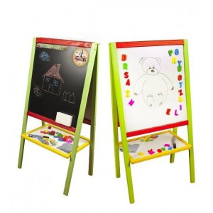Dětská magnetická tabule 2v1 barevná - výška 88 cm