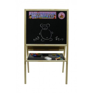 Dětská magnetická tabule 2v1 přírodní - výška 109 cm