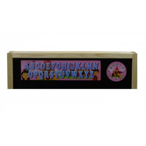 Dětská magnetická tabule 2v1 přírodní - výška 109 cm