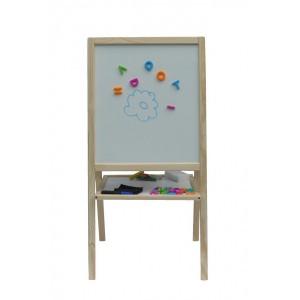 Dětská magnetická tabule 2v1 přírodní - výška 89 cm