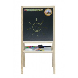 Dětská magnetická tabule 2v1 přírodní - výška 89 cm