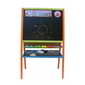 Dětská magnetická tabule 3v1 barevná - výška 109 cm