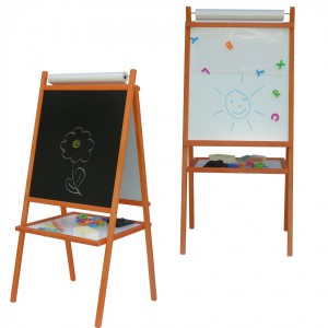 Dětská magnetická tabule 3v1 barevná - výška 94 cm