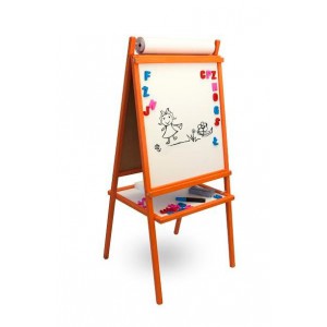 Dětská magnetická tabule 3v1 barevná - výška 94 cm