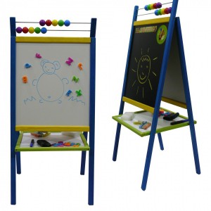 Dětská magnetická tabule 3v1 barevná - výška 98 cm