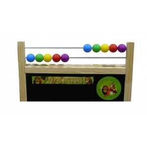 Dětská magnetická tabule 3v1 přírodní - výška 98 cm