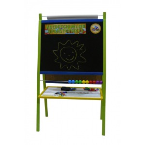 Dětská magnetická tabule 4v1 barevná - výška 116 cm