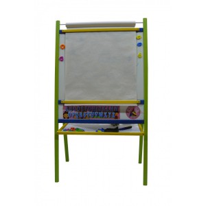Dětská magnetická tabule 4v1 barevná - výška 116 cm