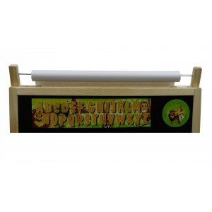 Dětská magnetická tabule 4v1 přírodní - výška 116 cm - PBN