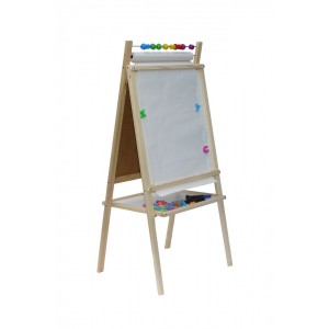 Dětská magnetická tabule 4v1 přírodní - výška 98 cm