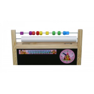 Dětská magnetická tabule 4v1 přírodní - výška 98 cm