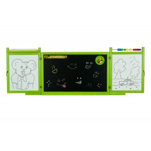 Dětská magnetická/křídová tabule na stěnu - zelená TS3