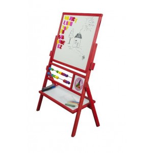 Dětská otočná magnetická tabule 3v1 barevná - výška 89 cm