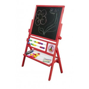 Dětská otočná magnetická tabule 3v1 barevná - výška 89 cm
