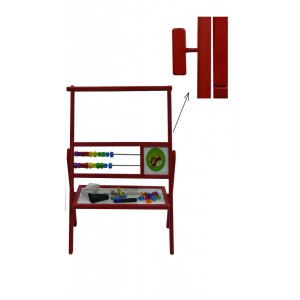 Dětská otočná magnetická tabule 3v1 barevná - výška 89 cm