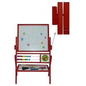 Dětská otočná magnetická tabule 3v1 barevná - výška 89 cm