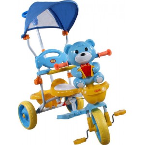 Dětská tříkolka s vodící tyčí Arti - Medvídek