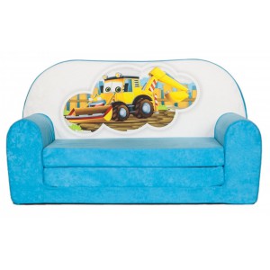 Rozkládací dětská mini pohovka Bagr