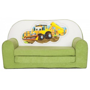 Rozkládací dětská mini pohovka Bagr