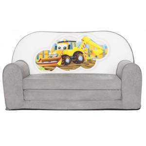 Rozkládací dětská mini pohovka Bagr