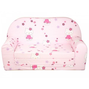 Rozkládací dětská mini pohovka Hello Kitty