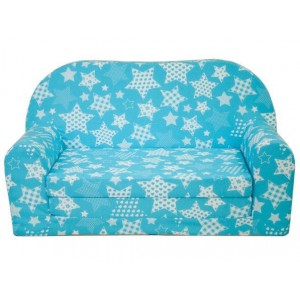 Rozkládací dětská mini pohovka Hvězdičky