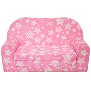 Rozkládací dětská mini pohovka Hvězdičky
