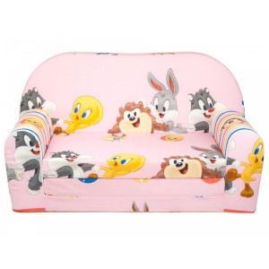 Rozkládací dětská mini pohovka Looney Tunes