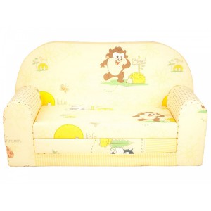 Rozkládací dětská mini pohovka Looney Tunes s ježkem