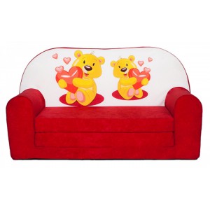 Rozkládací dětská mini pohovka Méďové