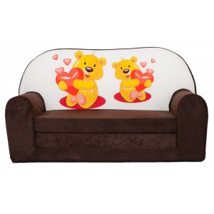 Rozkládací dětská mini pohovka Méďové