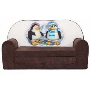 Rozkládací dětská mini pohovka Tučňáci