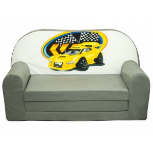 Rozkládací dětská mini pohovka Závodní auto