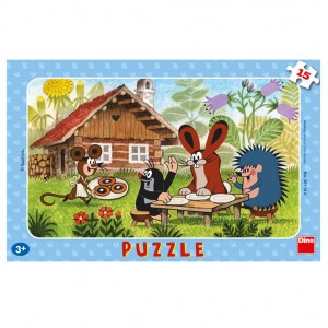 KRTEK NA NÁVŠTĚVĚ 15 deskové Puzzle