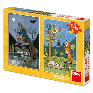 JOSEF LADA: POHÁDKY 2x48 Puzzle NOVÉ